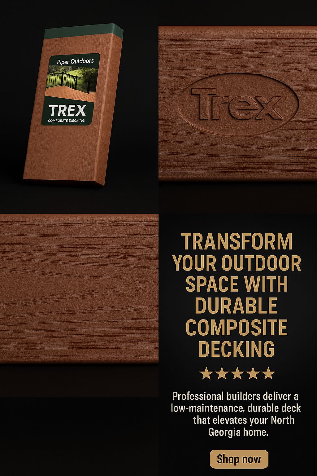 Gallery photos for Backyard Deck Installation with Trex Composite Decking in North Georgia: Image #1