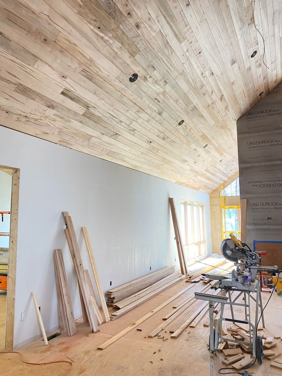 Wooden Ceiling Installation image