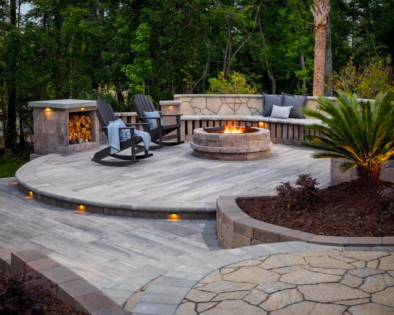 Cozy Backyard Patio and Firepit Installation image